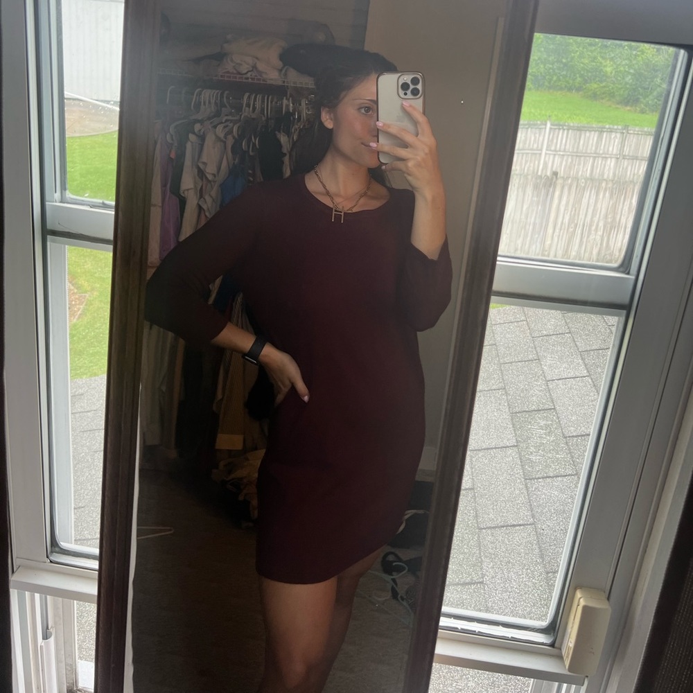 Maroon Sweater Dress